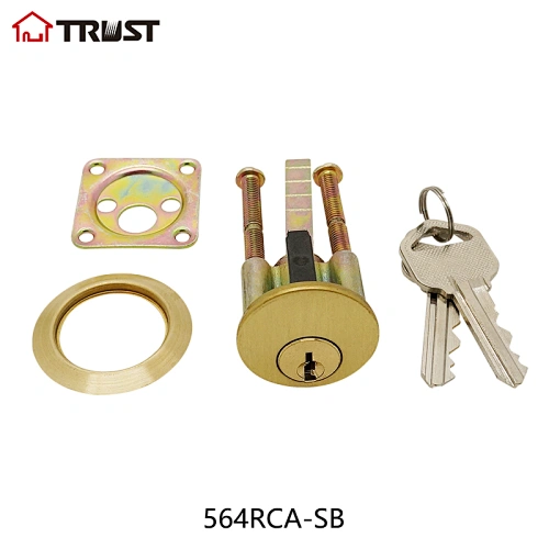 华信564RCA-SB锁头 高质量外装门锁铜锁芯双保险锁头